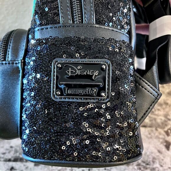 Maleficent Dragon Sequin Mini Backpack Sold Out NWT Disney Loungefly Exclusive - Picture 4 of 12